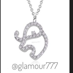 Simulated Diamond Sterling Silver Necklace